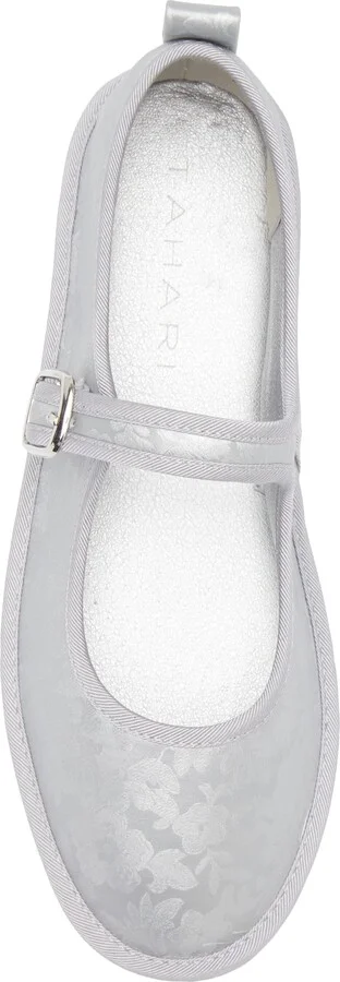 Jacquard Satin Mary Jane Flat - Image 11