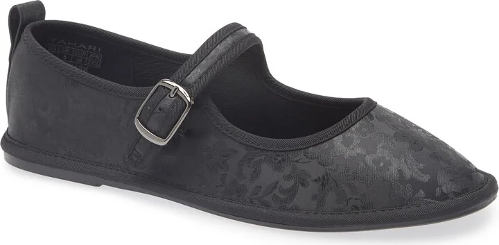 Jacquard Satin Mary Jane Flat