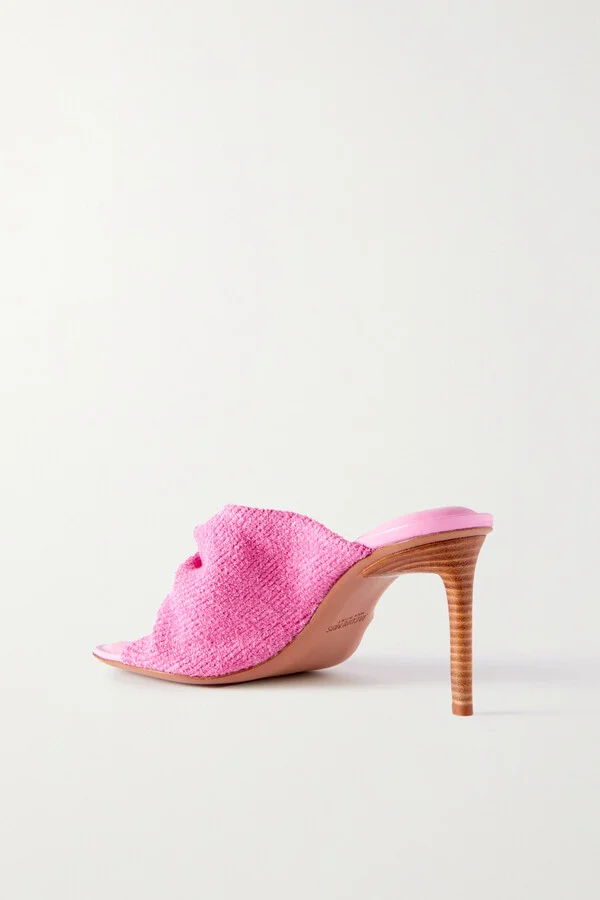 Jacquemus - Bagnu Twisted Terry Mules - Pink - Image 3
