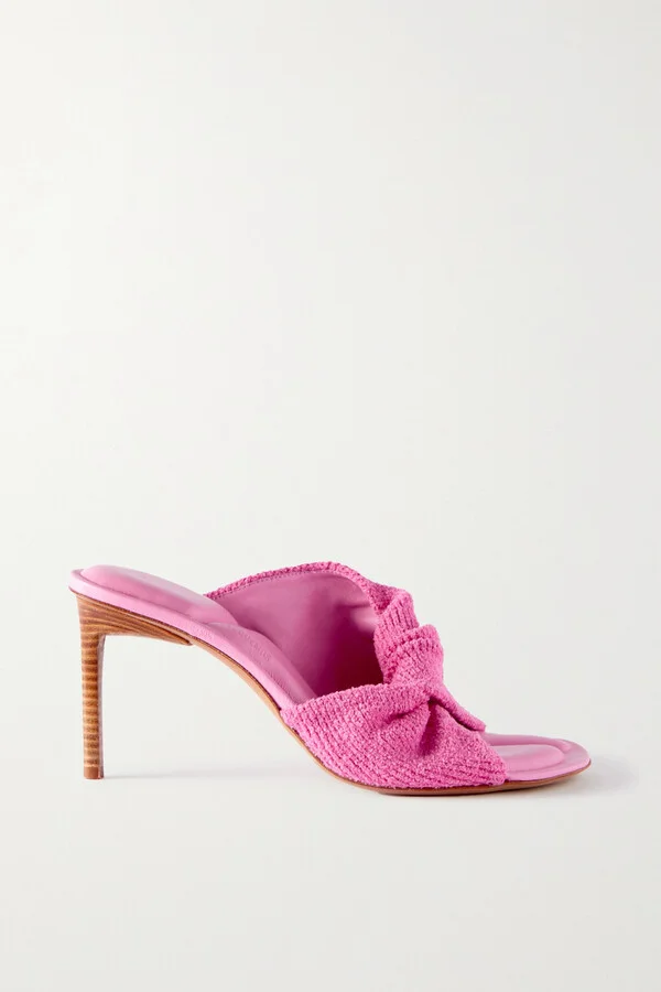 Jacquemus - Bagnu Twisted Terry Mules - Pink