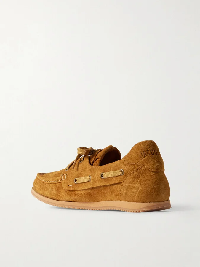Jacquemus - Batto Croc-effect Suede Loafers - Brown - Image 3