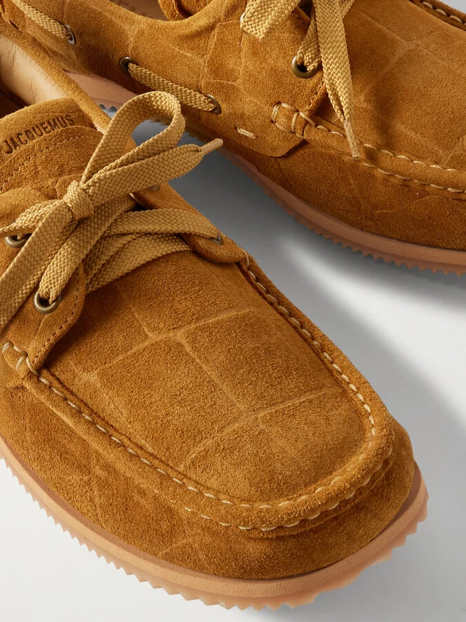 Jacquemus - Batto Croc-effect Suede Loafers - Brown - Image 4