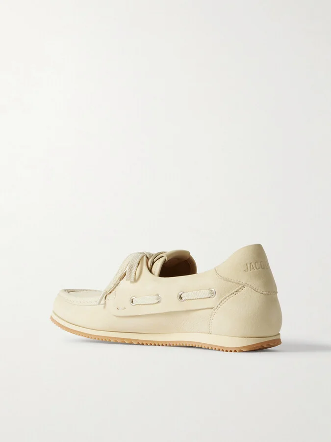 Jacquemus - Batto Nubuck Loafers - Cream - Image 3