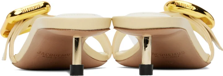 JACQUEMUS Beige Le Chouchou 'Les sandales Regalo basses' Heeled Sandals - Image 2