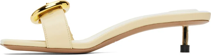 JACQUEMUS Beige Le Chouchou 'Les sandales Regalo basses' Heeled Sandals - Image 3