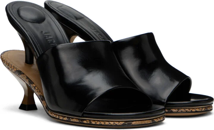 JACQUEMUS Black & Brown 'Les doubles mules' Mules - Image 4