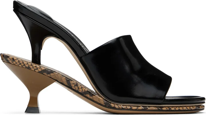 JACQUEMUS Black & Brown 'Les doubles mules' Mules