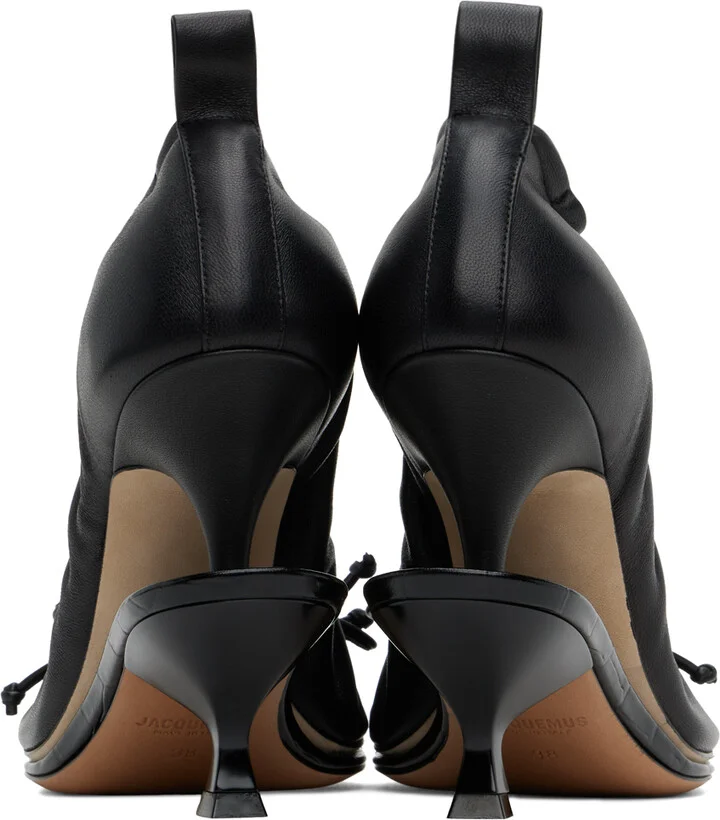 JACQUEMUS Black La Casa 'Les doubles ballerines' Heels - Image 2