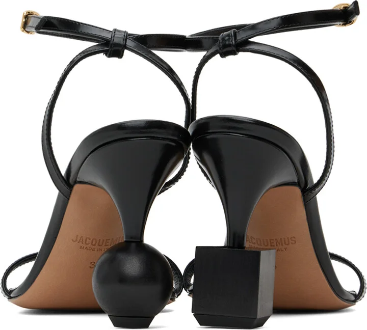 JACQUEMUS Black La Casa 'Les sandales Bisou' Heeled Sandals - Image 2