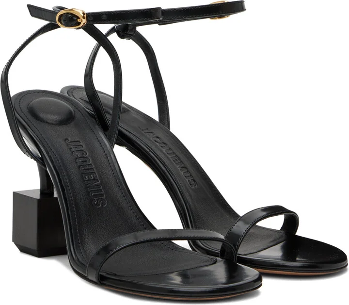 JACQUEMUS Black La Casa 'Les sandales Bisou' Heeled Sandals - Image 4