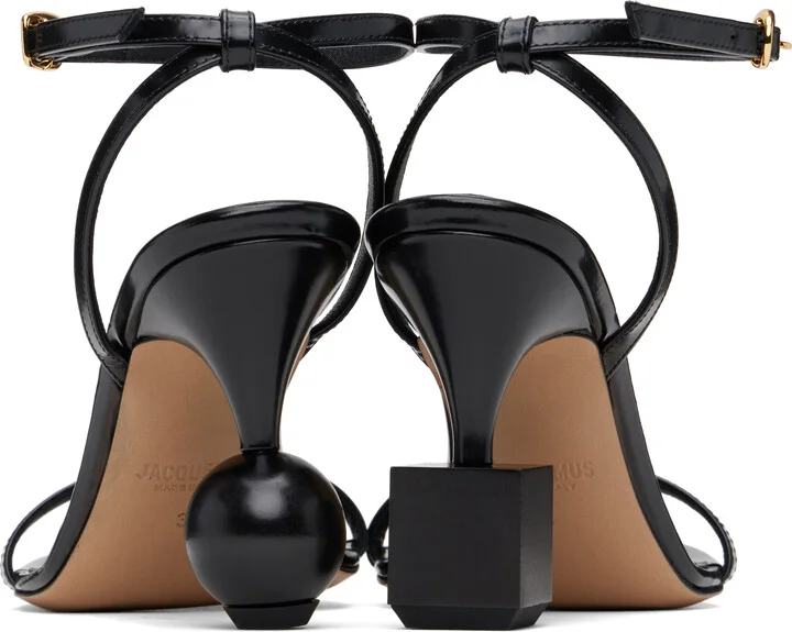JACQUEMUS Black La Casa 'The Bisou' Heeled Sandals - Image 2