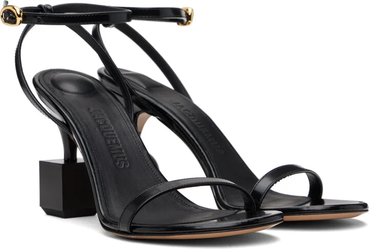 JACQUEMUS Black La Casa 'The Bisou' Heeled Sandals - Image 4