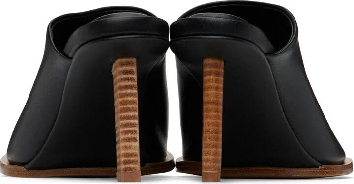 JACQUEMUS Black Le Raphia 'Les Mules Rond Carré' Mules - Image 2