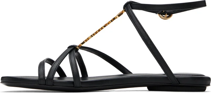 JACQUEMUS Black Les Classiques 'Les sandales Pralu plates' Sandals - Image 3