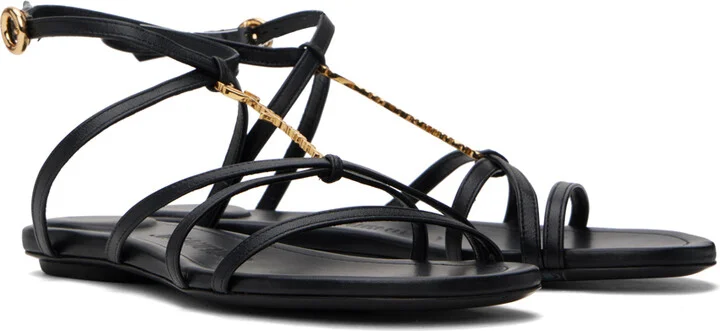 JACQUEMUS Black Les Classiques 'Les sandales Pralu plates' Sandals - Image 4