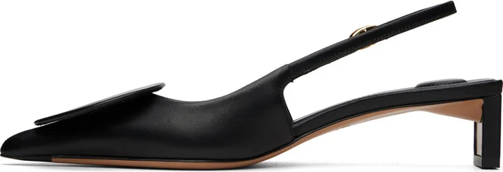 JACQUEMUS Black Les Classiques 'Les slingbacks Duelo basses' Heels - Image 3