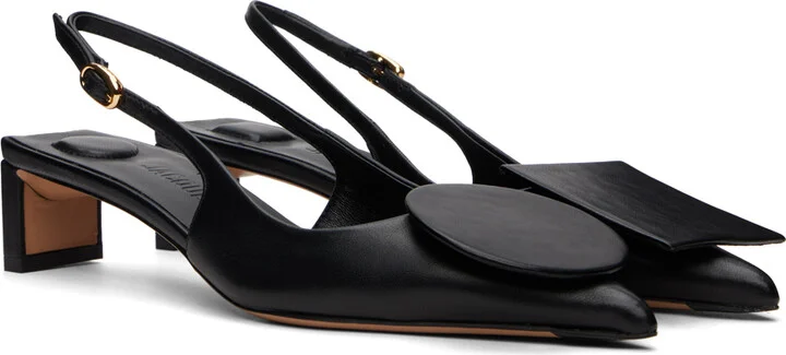 JACQUEMUS Black Les Classiques 'Les slingbacks Duelo basses' Heels - Image 4