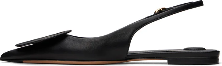 JACQUEMUS Black Les Classiques 'Les slingbacks Duelo plates' Ballerina Flats - Image 3