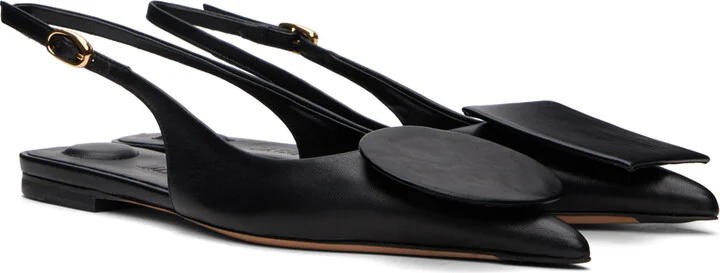 JACQUEMUS Black Les Classiques 'Les slingbacks Duelo plates' Ballerina Flats - Image 4