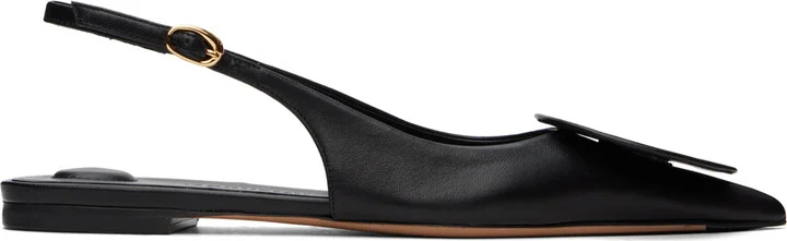 JACQUEMUS Black Les Classiques 'Les slingbacks Duelo plates' Ballerina Flats