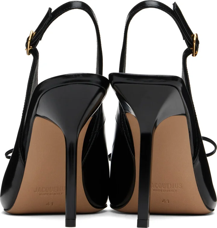 JACQUEMUS Black Les Classiques 'The high Cubisto slingbacks' Heels - Image 2