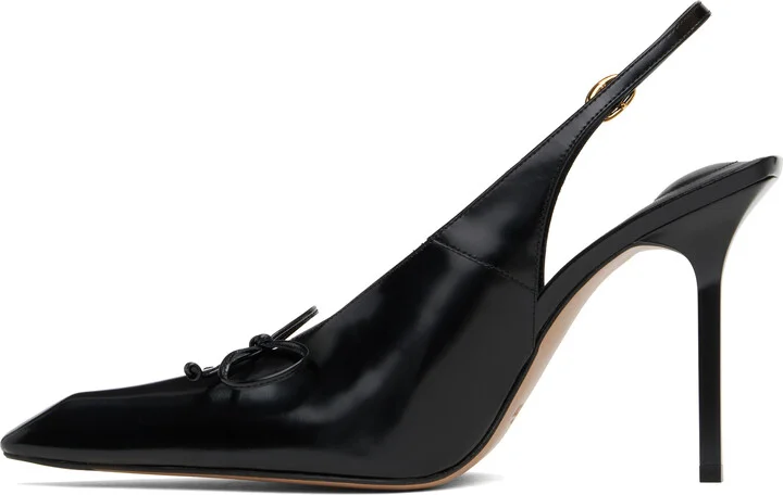JACQUEMUS Black Les Classiques 'The high Cubisto slingbacks' Heels - Image 3