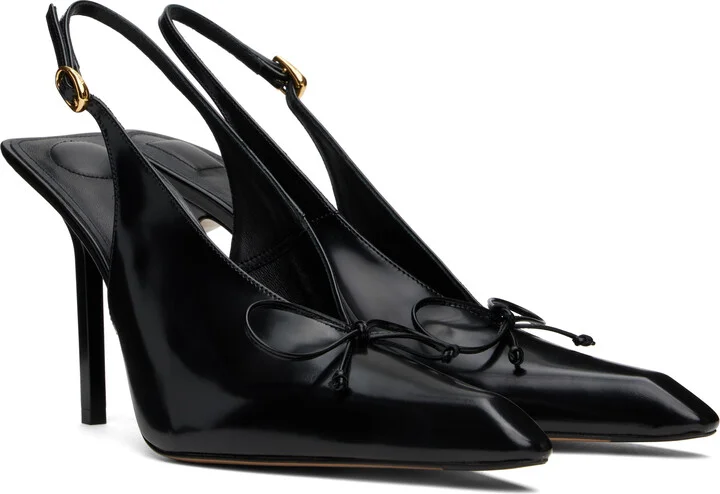JACQUEMUS Black Les Classiques 'The high Cubisto slingbacks' Heels - Image 4