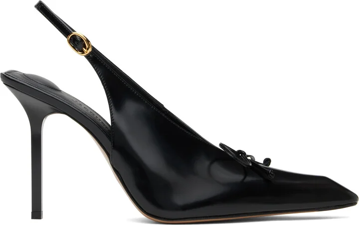 JACQUEMUS Black Les Classiques 'The high Cubisto slingbacks' Heels