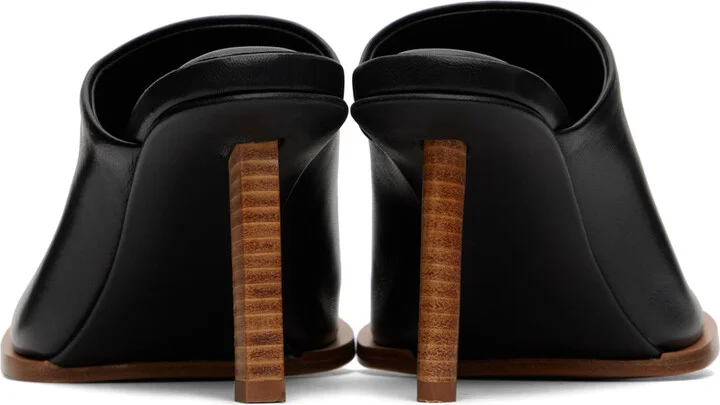 JACQUEMUS Black 'Les mules rond carré' Heeled Sandals - Image 2
