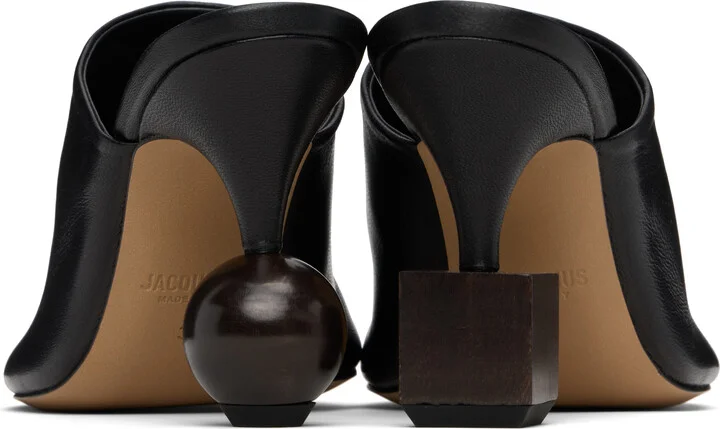 JACQUEMUS Black 'The Bisou' Mules - Image 2
