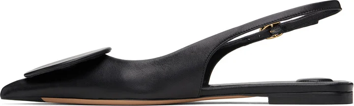 JACQUEMUS Black 'The flat Duelo slingbacks' Ballerina Flats - Image 3