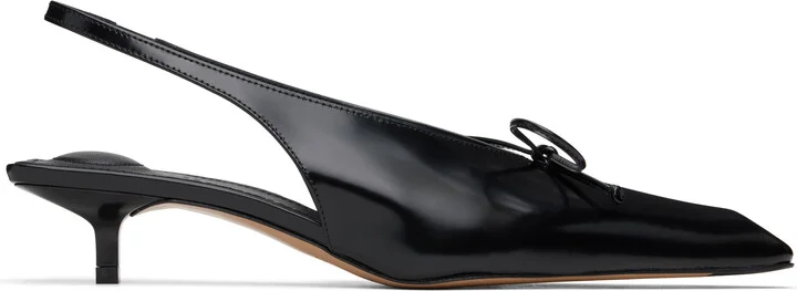 JACQUEMUS Black 'The low Cubisto slingbacks' Heels