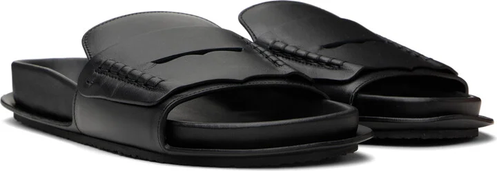JACQUEMUS Black 'The Mocassin sandals' Sandals - Image 4
