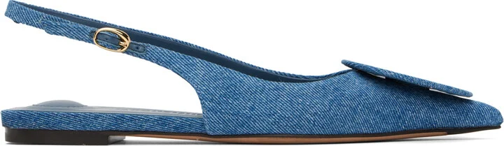 JACQUEMUS Blue 'Les slingbacks Duelo plates' Ballerina Flats