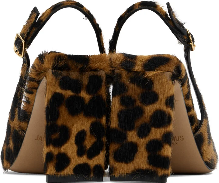 JACQUEMUS Brown & Black Les Sculptures 'Les slingbacks Duelo hautes' Heels - Image 2