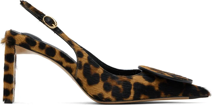JACQUEMUS Brown & Black Les Sculptures 'Les slingbacks Duelo hautes' Heels
