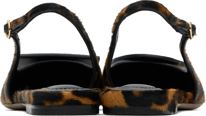 JACQUEMUS Brown & Black Les Sculptures 'Les slingbacks Duelo plates' Flats - Image 2