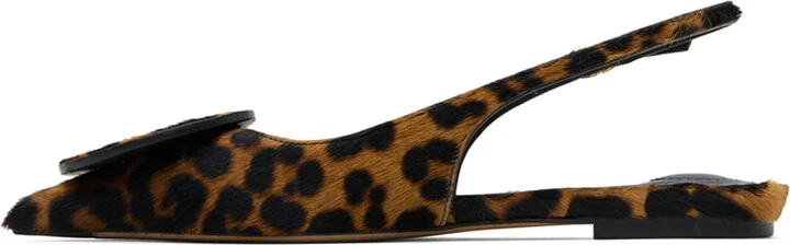 JACQUEMUS Brown & Black Les Sculptures 'Les slingbacks Duelo plates' Flats - Image 3