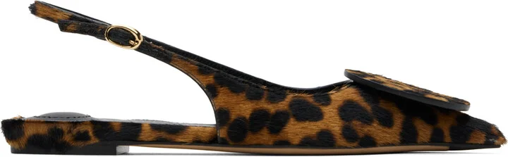 JACQUEMUS Brown & Black Les Sculptures 'Les slingbacks Duelo plates' Flats