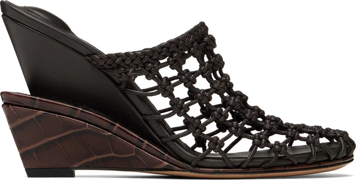 JACQUEMUS Brown La Croisière 'The double woven' Mules