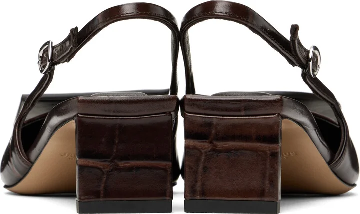 JACQUEMUS Brown La Croisière 'The low Duelo slingbacks' Heels - Image 2