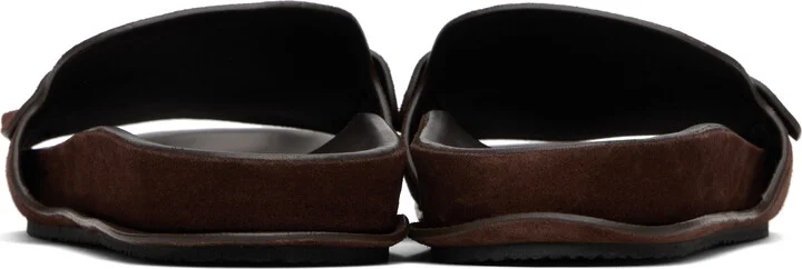 JACQUEMUS Brown Suede Loafer Sandals - Image 2