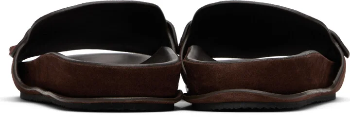 JACQUEMUS Brown Suede Loafer Sandals - Image 2