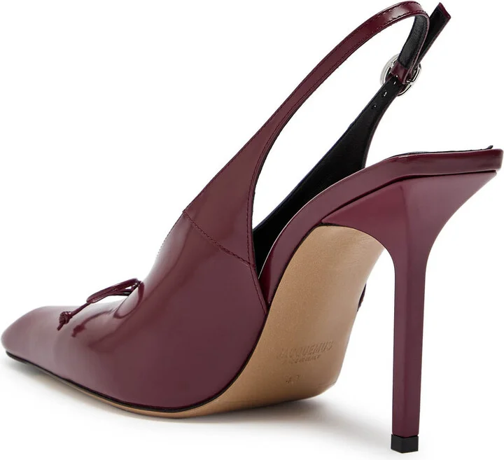 Jacquemus Les High Cubisto 100 Leather Slingback Pumps - Image 2