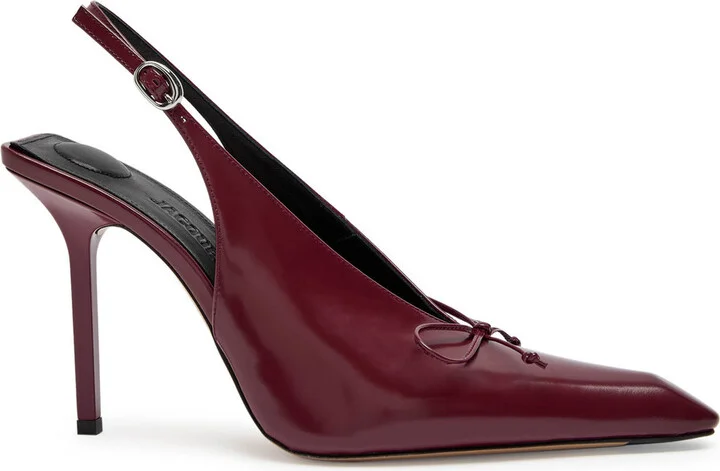 Jacquemus Les High Cubisto 100 Leather Slingback Pumps