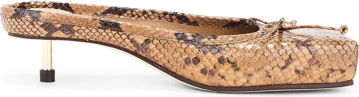 JACQUEMUS Les Mules Basses Ballet in Brown