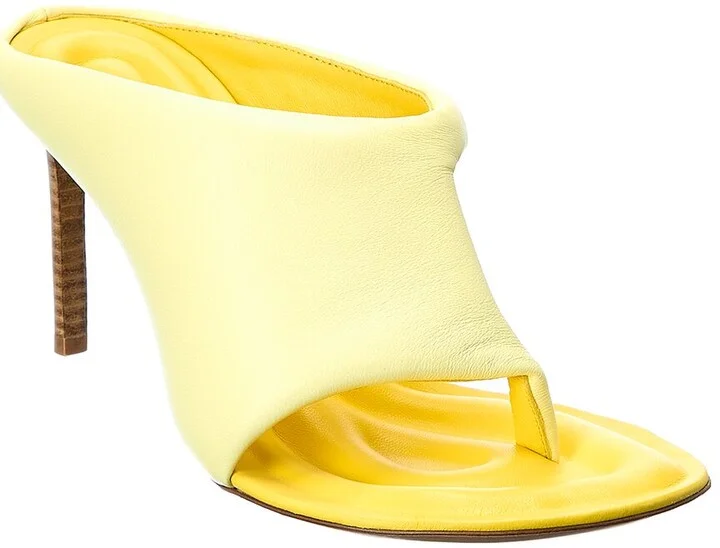Jacquemus Les Mules Limone Leather Sandal