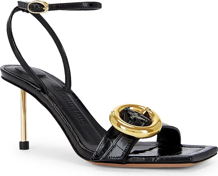 JACQUEMUS Les Sandales Regalo in Black - Image 2