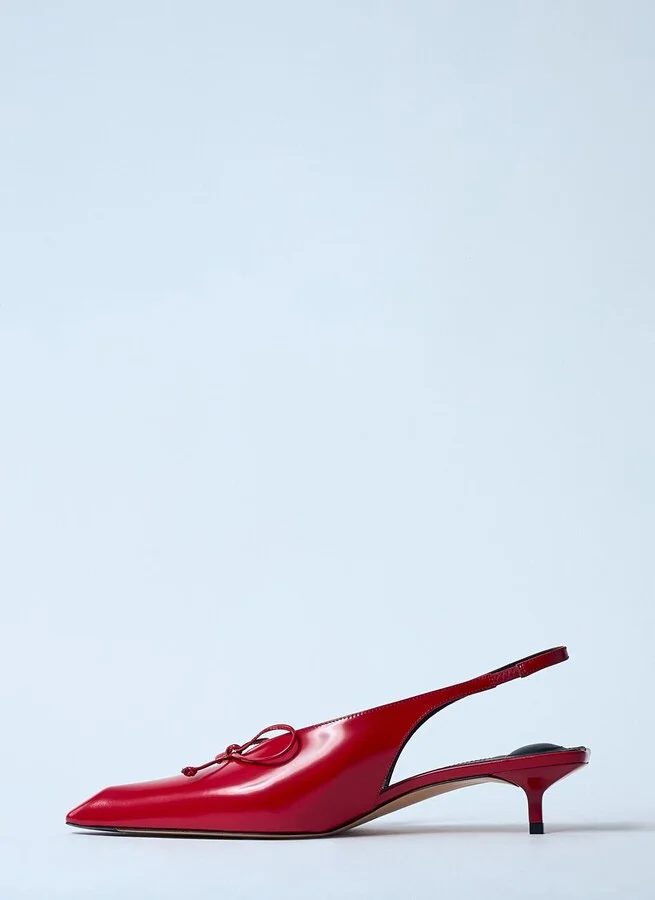 Jacquemus Les Slingbacks Cubisto B Kitten Heels - Woman Sandals Red Eu - 36 - Image 4