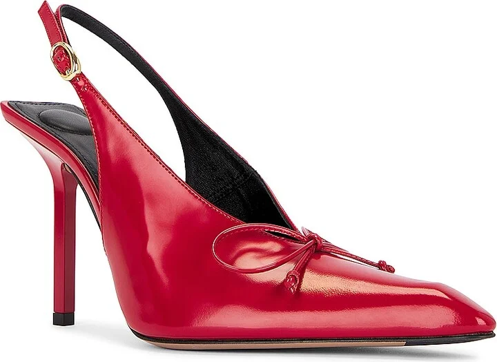 JACQUEMUS Les Slingbacks Cubisto H in Red - Image 2